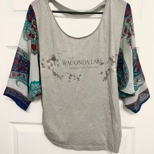Free People Boho Scarf Shirt